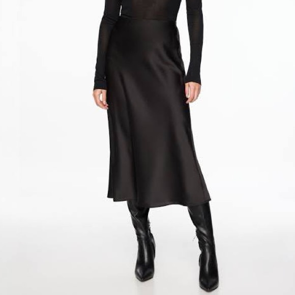 ASOS Design bias cut satin slip midi skirt size 4 - Picture 1 of 4